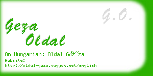 geza oldal business card